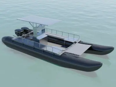 Military Boat 3D model
