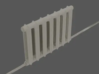 Radiator 3D Model with High-Quality Topology Low-poly 3D model