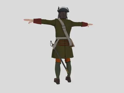 Fusilier of the Draun Regiment Low-poly 3D model