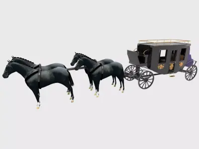 Western Wagon 7 - 4K 3D model