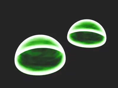 Animated Glowing Slime Orb Blender 3D VFX Asset Free low-poly 3D model