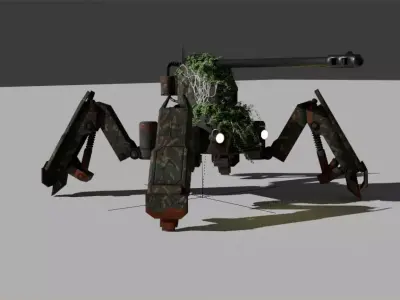 gaming tank  low polygon 3D print model