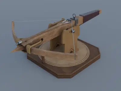 Mounted Crossbow Low-poly 3D model