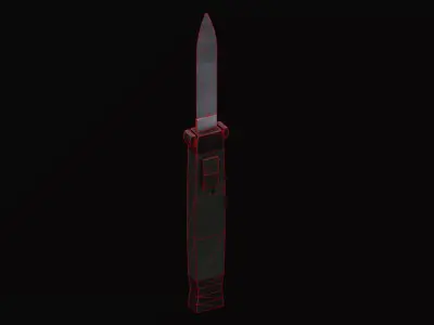 Cheap Spring Knife - Game Ready Free low-poly 3D model