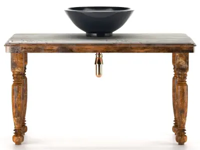 Wooden Washbasin 3D model
