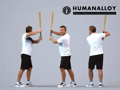 00566Omar004 - Adult Middle Eastern man exercising in summer 3D model