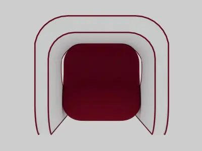 Privacy chair 3D model