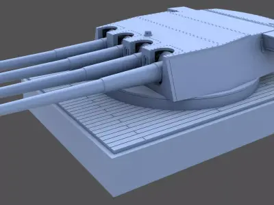 360mm Mark III quadruple turret - Personal license - 1-72 scale 3D print model