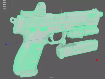 Futuristic Pistol 3D model
