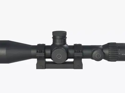 Schmidt and bender 5-27x56 sniper scope Low-poly 3D model