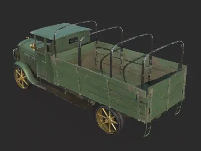 Old-fashioned vehicle old truck 3D model