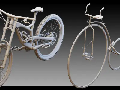 40 Bicycles- Kitbash- High detail 3d models 3D model