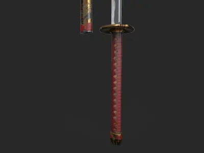 Japan Katana Low-poly 3D model
