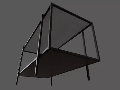 Industrial Coffee Table Low-poly 3D model