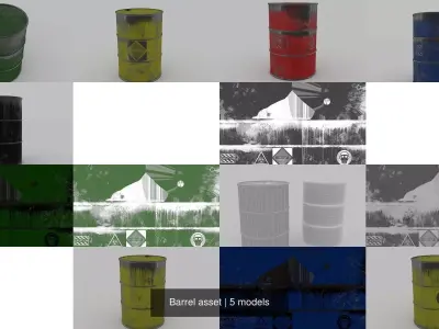 Barrel asset 3D Model Pack