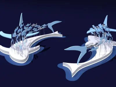 ocean  whale  exhibition 3D model