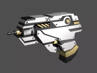 Scifi Gun GR01 3D Model Low-poly 3D model