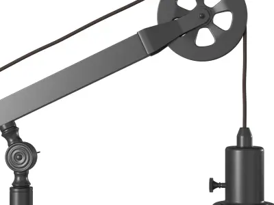Carbon Loft - Table Lamp with Pulley System 3D model