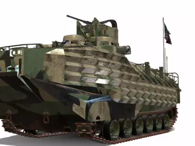 AAV7A1 U S MARINE Low-poly 3D model