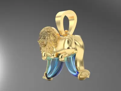 lion claw antique necklace 3D print model