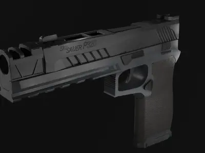 Sig Sauer p320 Low-poly 3D model