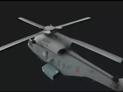 NH90 Naval Helicopter 3D Model  Game Ready 3D model