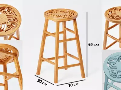Interior Furniture Stool  3D model