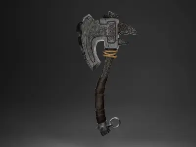 Old Stone Axe  3D model