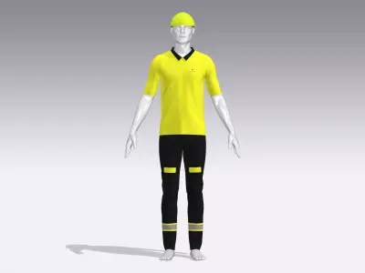 Miner Uniform Low-poly 3D model