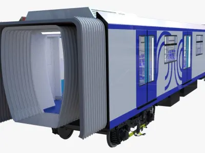 Russian subway cars 3D Model Pack