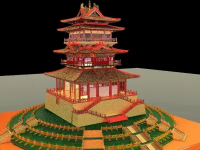 Chinese ancient building 3D model