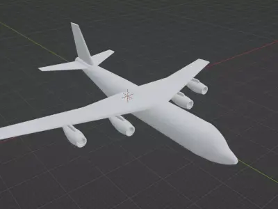 Fictional Heavy Cargo Aircraft An-124 Inspired series 3D model
