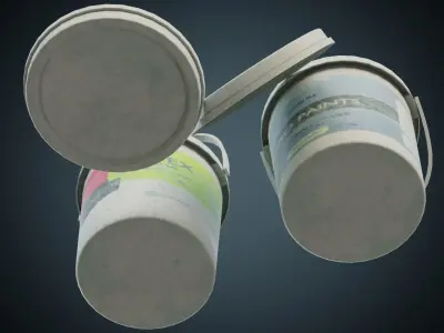 Paint Bucket 1B Low-poly 3D model