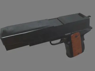 Low Poly Pistol 01 Low-poly 3D model