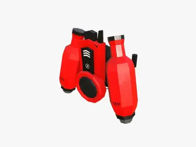 Jetpack Low Poly H02 - SciFi Character Design Low-poly 3D model