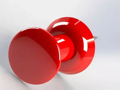 drawing pin 3D model