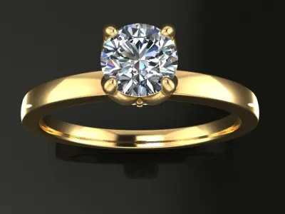 Floral Gallery Solitaire Infinity Diamond Bow Engagement Ring 3D print model