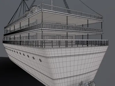 Historical Boat 3D model