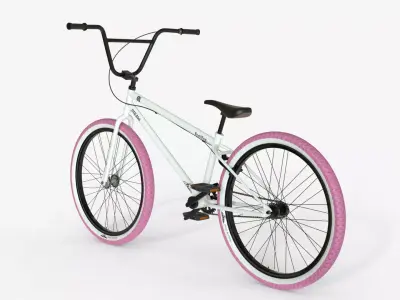 BMX Freestyle Bike  Clan Series White 3D model