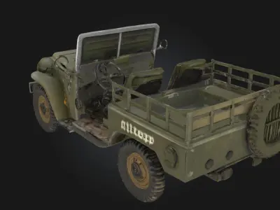 Jeep  Classic Military Vehicle Model for Combat  3D model