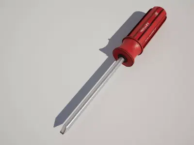 Screwdriver Low-poly 3D model 17