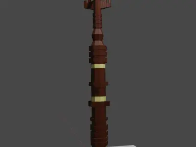 Native American Totem Low-poly 3D model