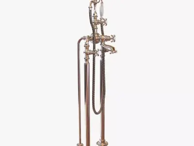 Lefroy Brooks LA CHAPELLE BATH SHOWER MIXER WITH STANDPIPES 3D model