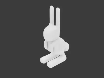 Low Poly Bunny Base Mesh Low-poly 3D model