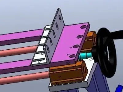 Fine tuning retaining mechanism 3D model