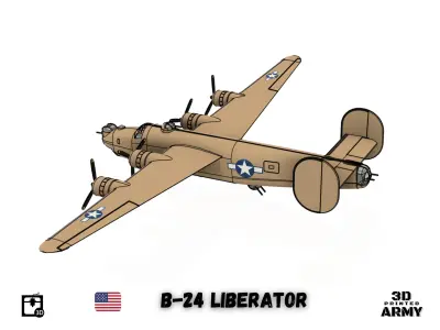 Consolidated B-24 LIBERATOR  - STL files for 3D printer 3D print model