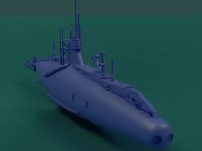 HMS A 13 Low-poly 3D model