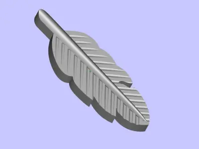 bird feather Free 3D print model