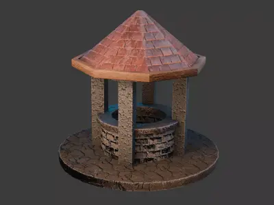 Historic Masonry - Medieval Wells Collection Low-poly 3D model