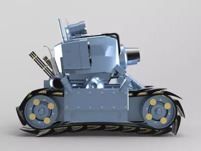 Metal Slug Tank Low-poly 3D model